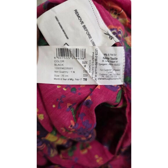 Srishti Bohemian Floral Print Harem Pants Vibrant Colors Drawstring Fit Lightwei - Picture 10 of 10